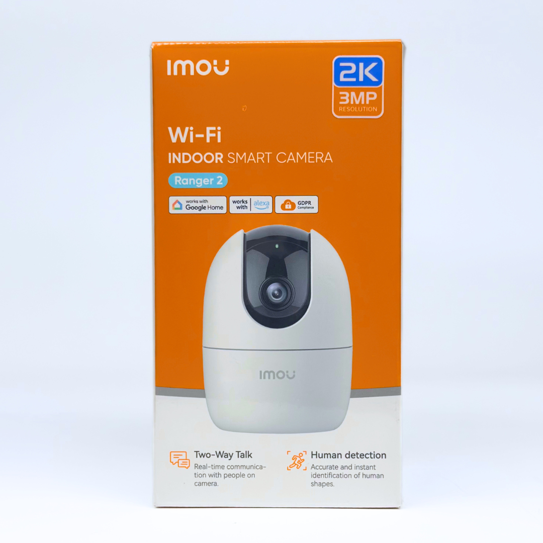 كاميرا IMOU Ranger 2 الذكية الداخلية بتقنية الواي فاي بدقة 2K (3 ميجابكسل) - تتبع الحركة بالذكاء الاصطناعي والرؤية الليلية
