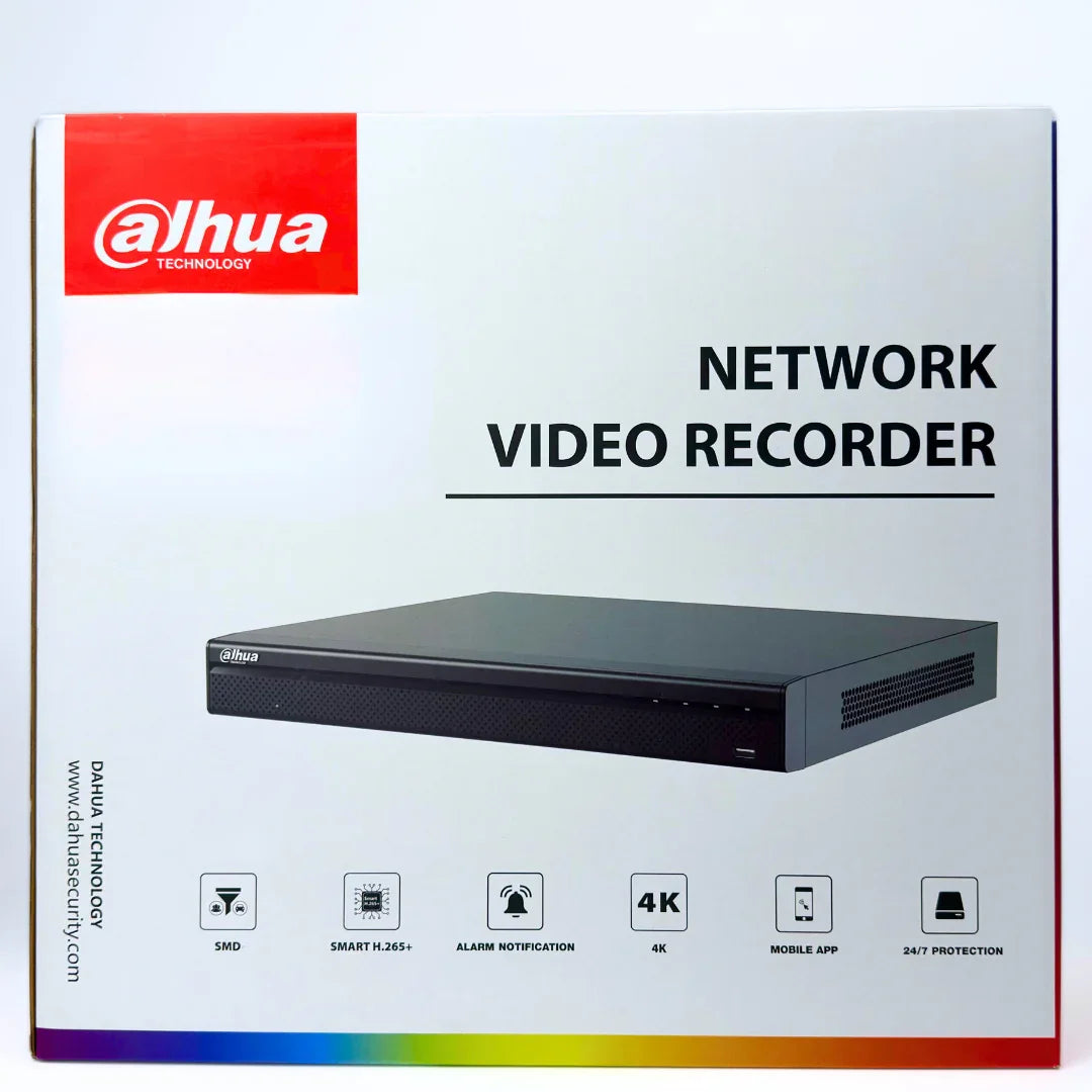 جهاز تسجيل فيديو شبكي (NVR) من داهوا، 4 قنوات / 8 قنوات، يدعم تقنية PoE بدقة 4K — NVR4104HS-P-4KS3 / NVR4108HS-P-4KS3