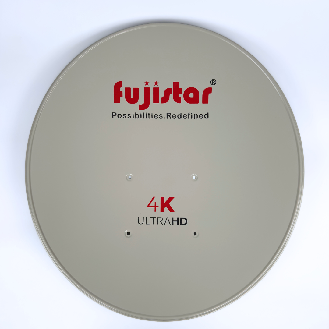 طبق استقبال فضائي فوجي ستار 65 بوصة بدقة 4K فائقة الوضوح | استقبال إشارة قوي | أفضل سعر في المملكة العربية السعودية