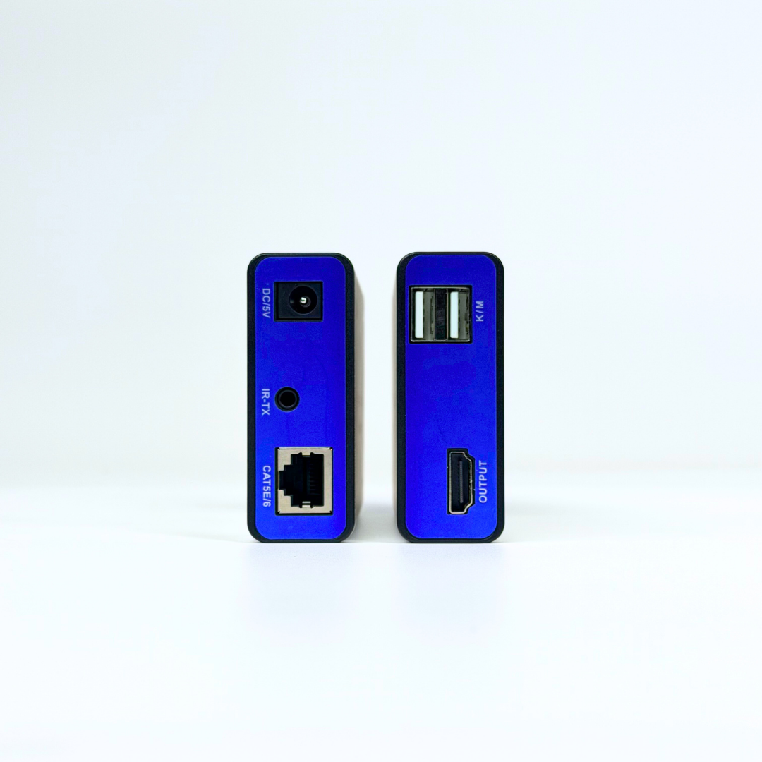 موسع KVM بتقنية HDMI بدقة 4K - لوحة المفاتيح والماوس عبر كابل CAT6 حتى 120 مترًا