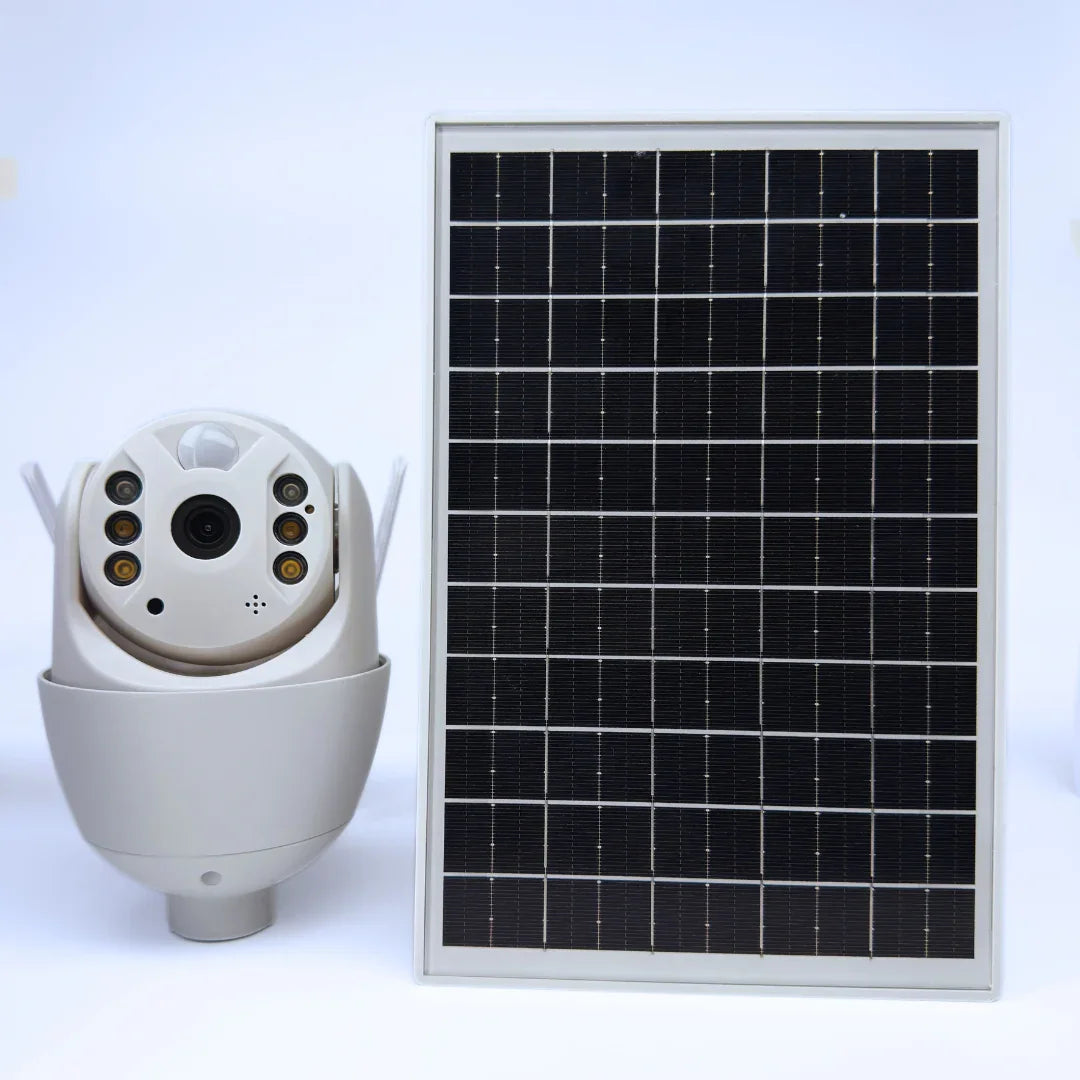 كاميرا مراقبة تعمل بالطاقة الشمسية وواي فاي - كاميرا مراقبة خارجية ذكية متحركة مع رؤية ليلية وكشف الحركة | أفضل سعر في المملكة العربية السعودية