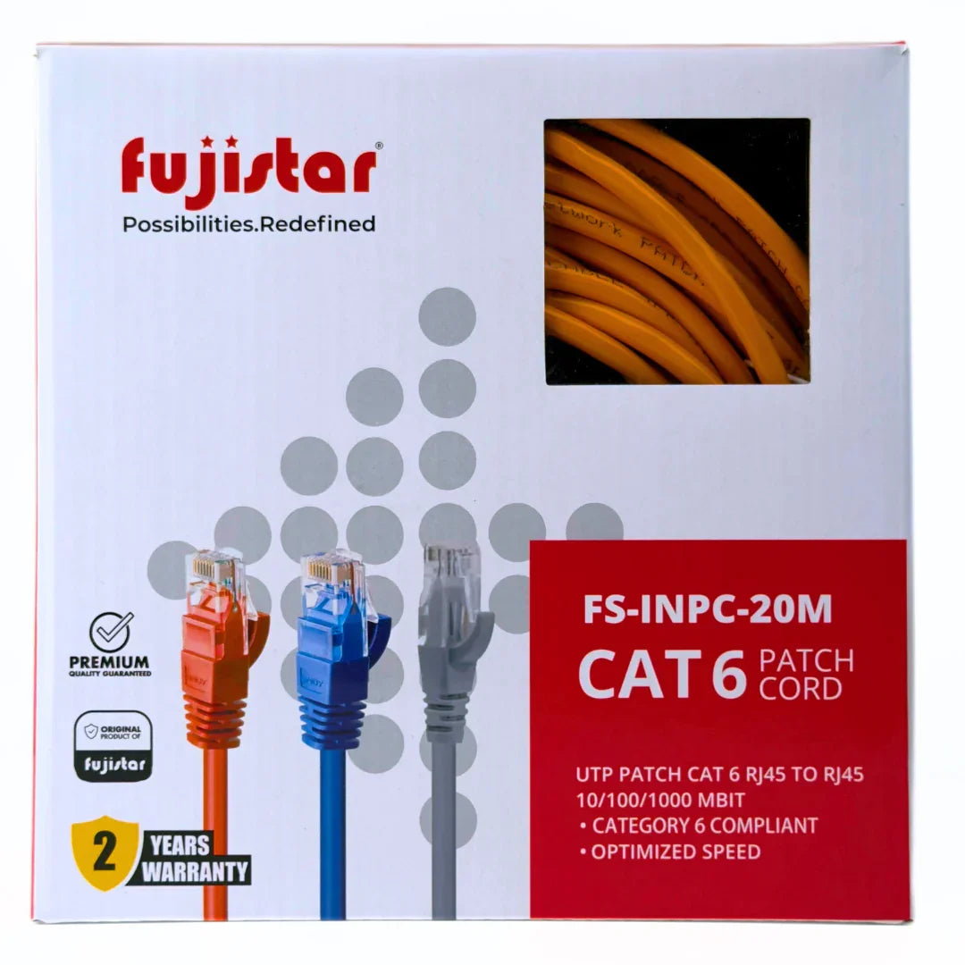 كابل إيثرنت CAT 6 لأنظمة الشبكات وكاميرات المراقبة - كابل شبكة محلية عالي السرعة من فوجيستار