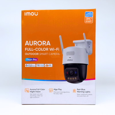 كاميرا IMOU AURORA الذكية الخارجية الملونة بالكامل بتقنية الواي فاي - بدقة 3K / 6 ميجابكسل (Titan Pro)