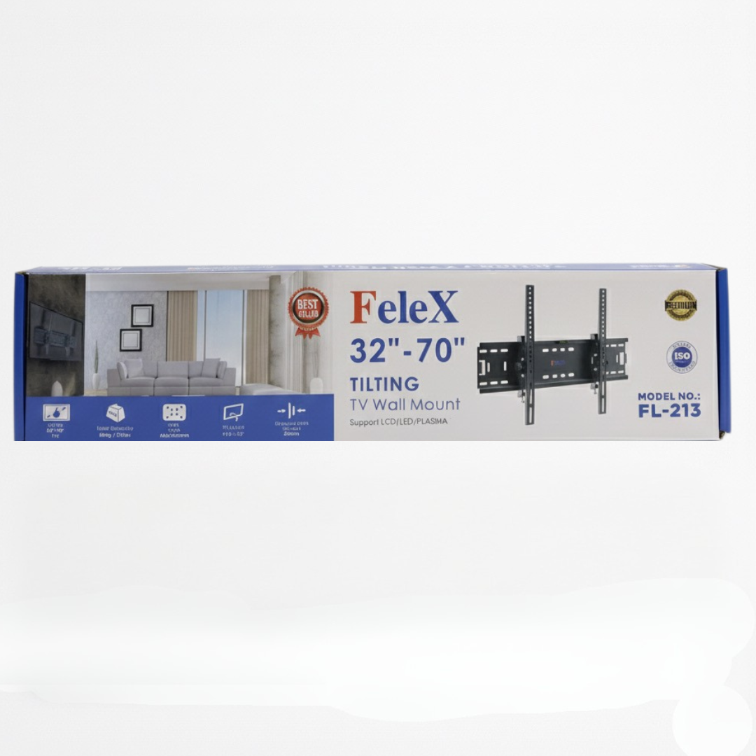 حامل جداري عالمي للتلفزيون من فيليكس - يناسب أجهزة التلفزيون LED / LCD / الذكية من 32 بوصة إلى 70 بوصة